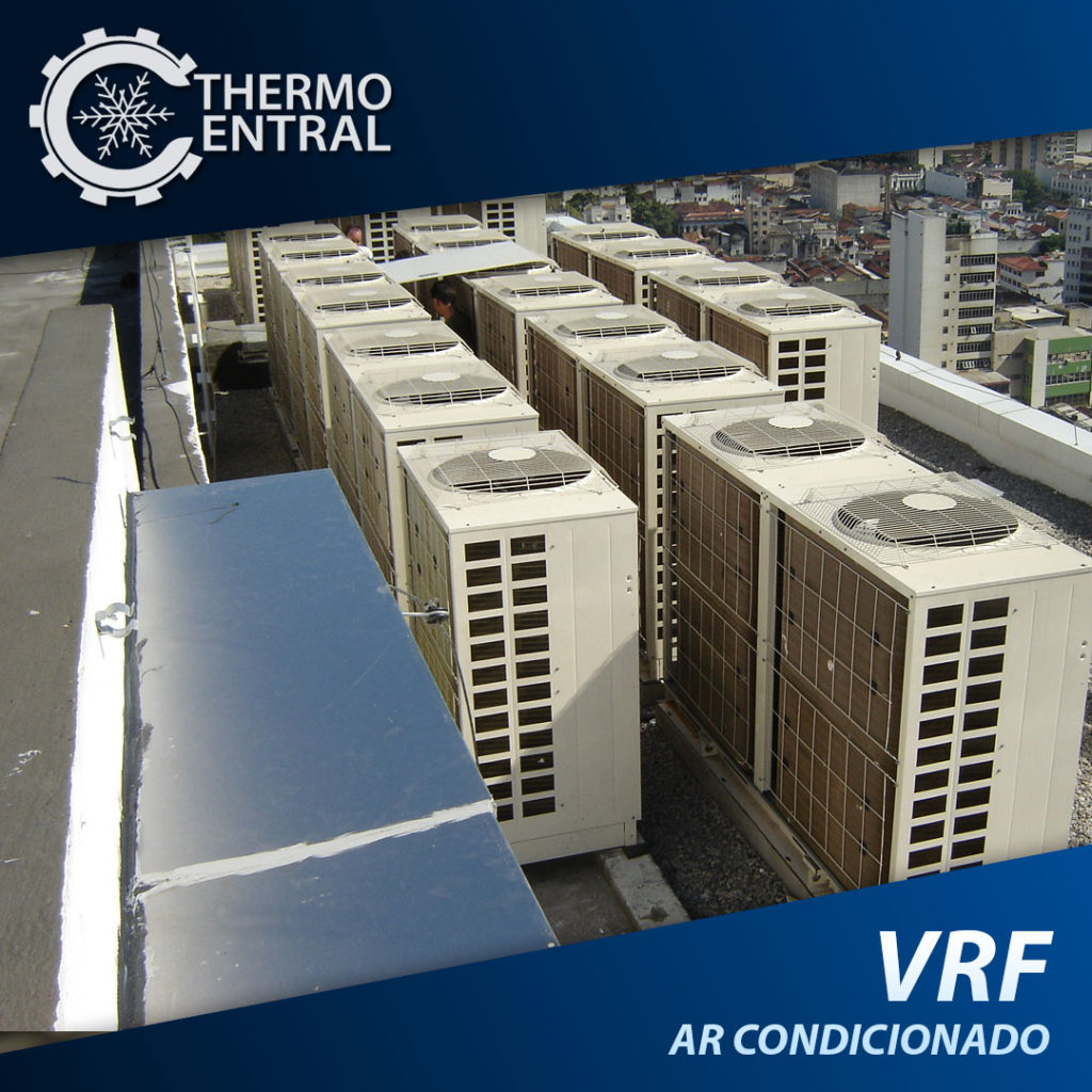O sistema de climatização VRV/VRF (Fluxo de Gás Refrigerante Variável) é um sistema de ar condicionado central, do tipo Multi Split, que funciona com uma única condensadora (unidade externa) ligada a várias evaporadoras (unidades internas) através de um ciclo único de refrigeração, com sistema de expansão direta onde fluxo de gás refrigerante é variável